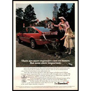 1983 Travelers Insurance Company Vintage Print Ad Just Married Wedding Wall Art